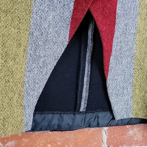 ASOS Women's Polyester Wool Blend Striped Wrap Full Length Skirt 12 - Picture 4 of 11